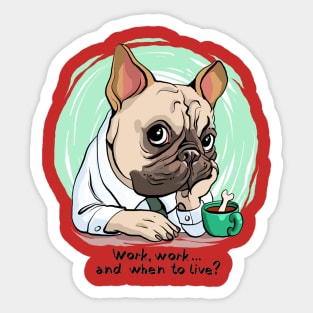 Pug Work Sticker